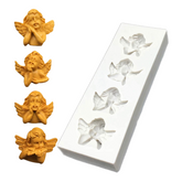 Molde Silicona Ángel Clásico x 4